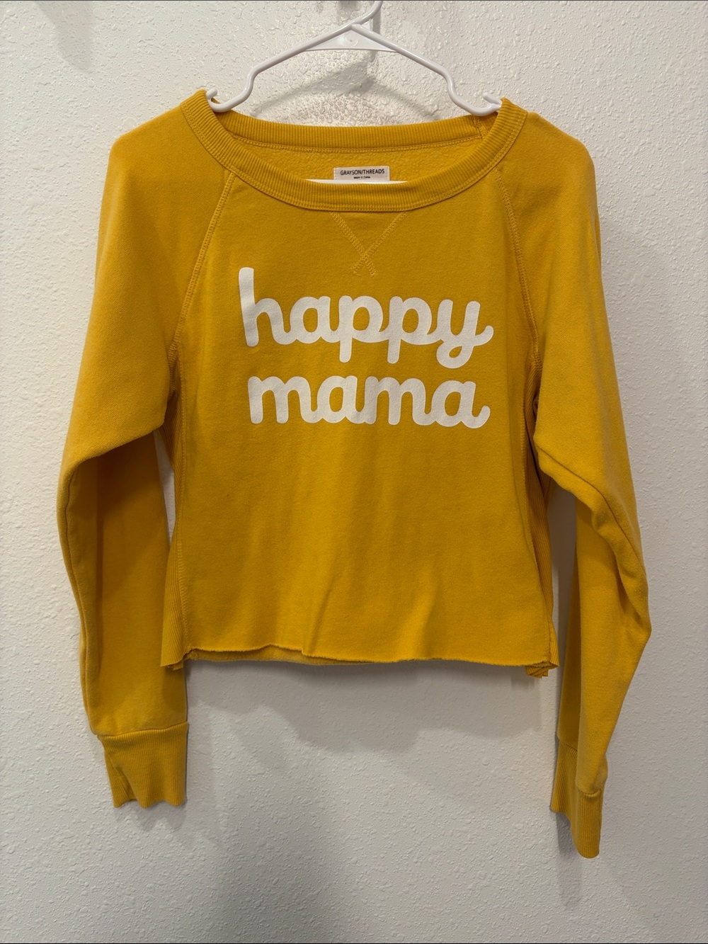 Yellow "happy mama" Sweatshirt